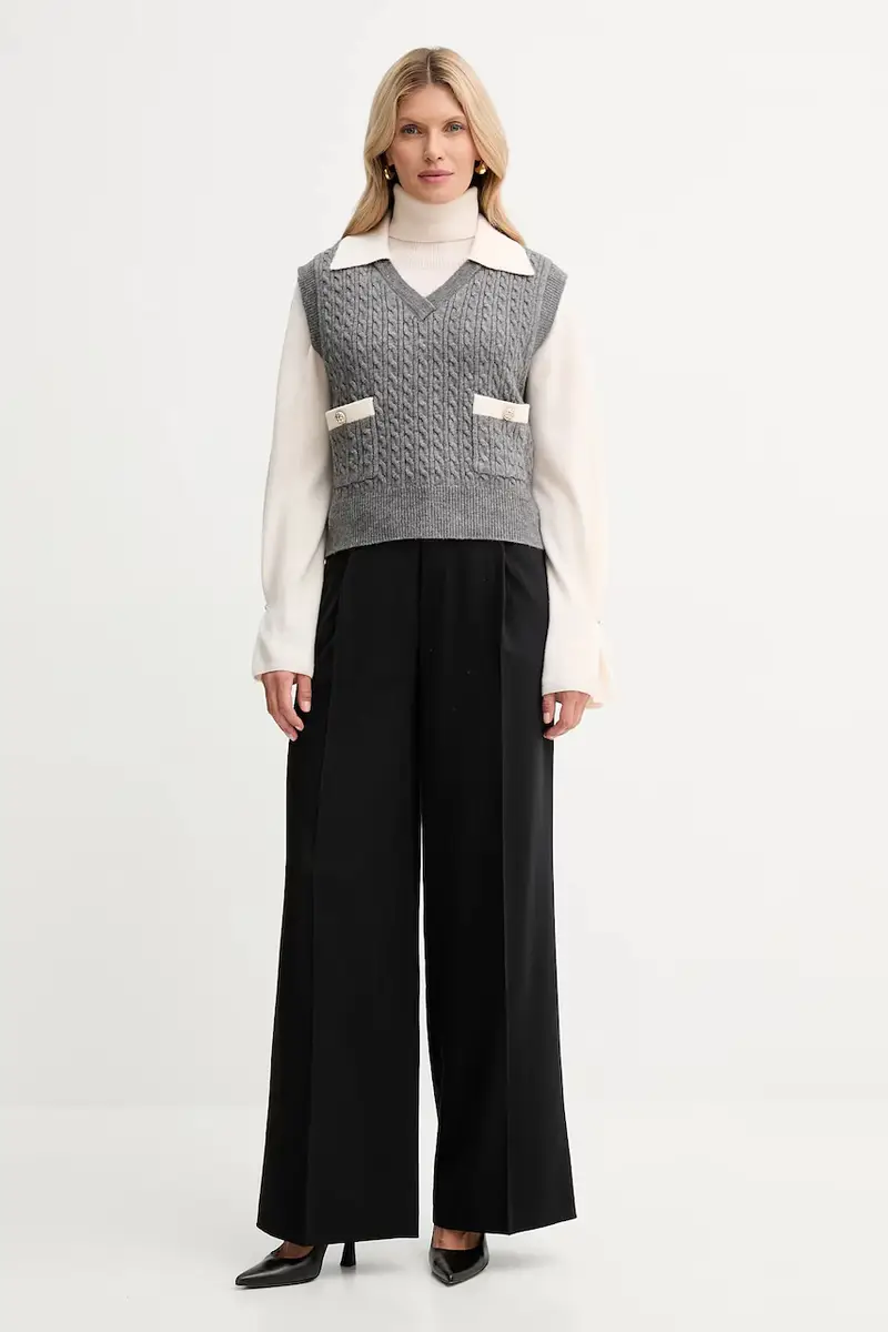 Fracomina Gilet Donna Grigio 3610310 miniatura 2