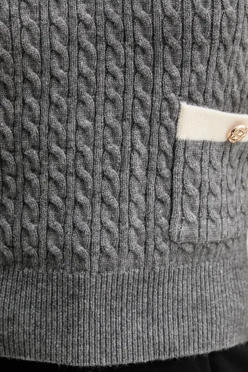 Fracomina Gilet Donna Grigio 3610310 miniatura 5