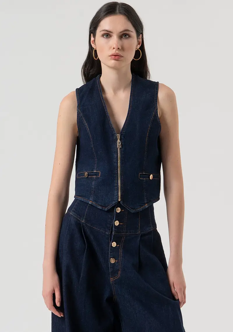 Fracomina Gilet Denim 2362973