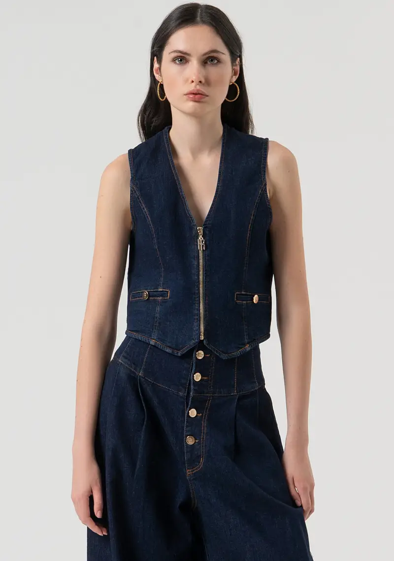 Fracomina Gilet Denim 2475719