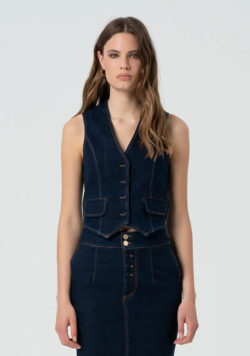 Fracomina Gilet Denim 3493398
