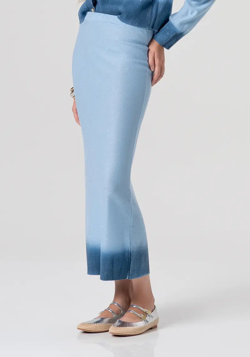 Gonna aderente lunga in maglia miniatura 2