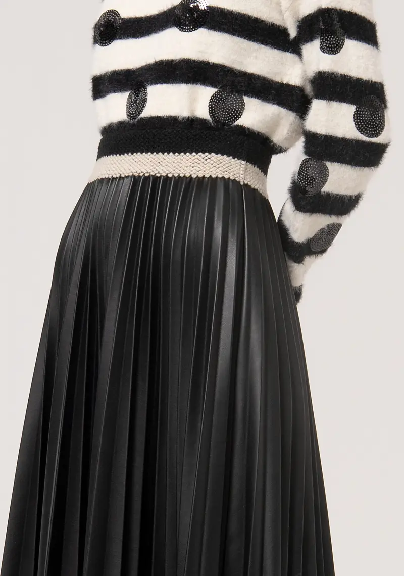 Gonna ampia midi plissettata