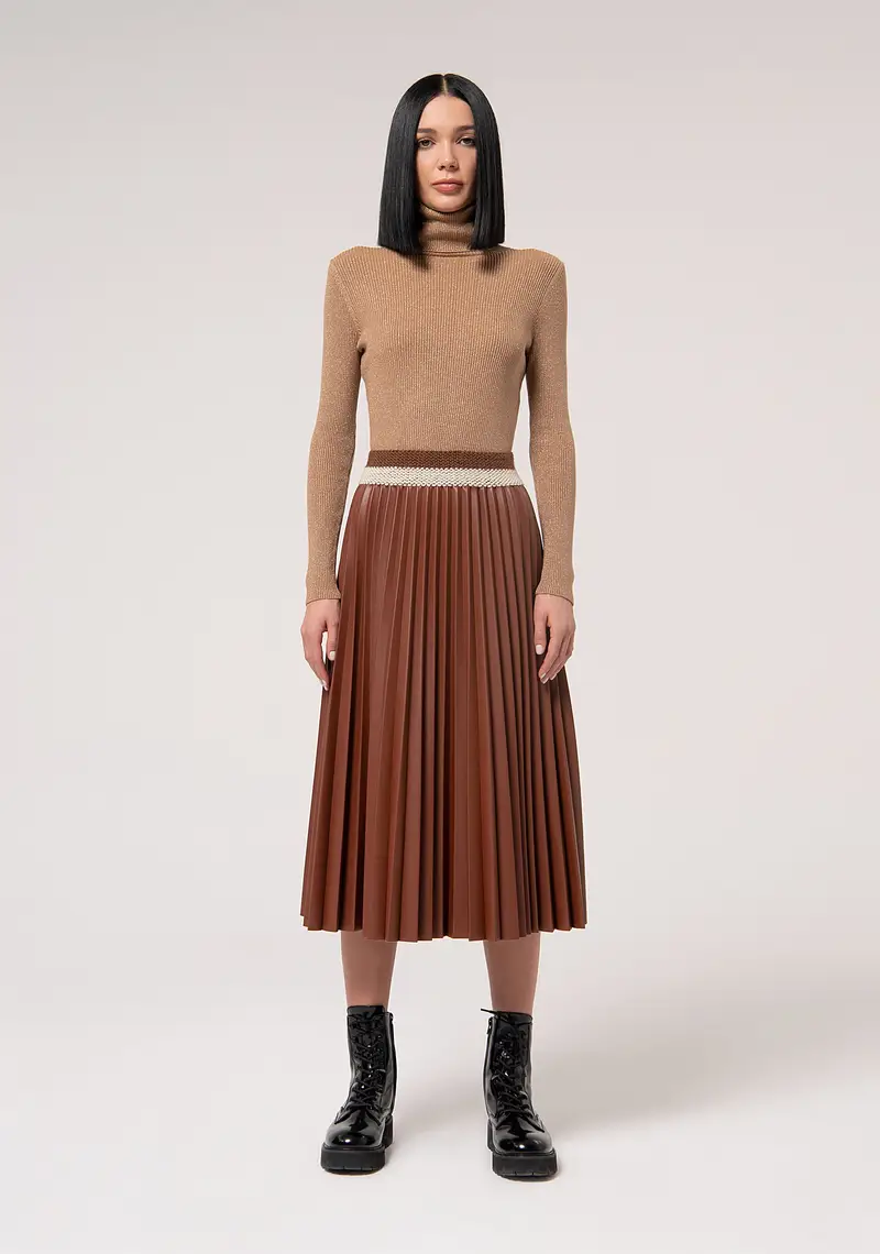 Gonna ampia midi plissettata