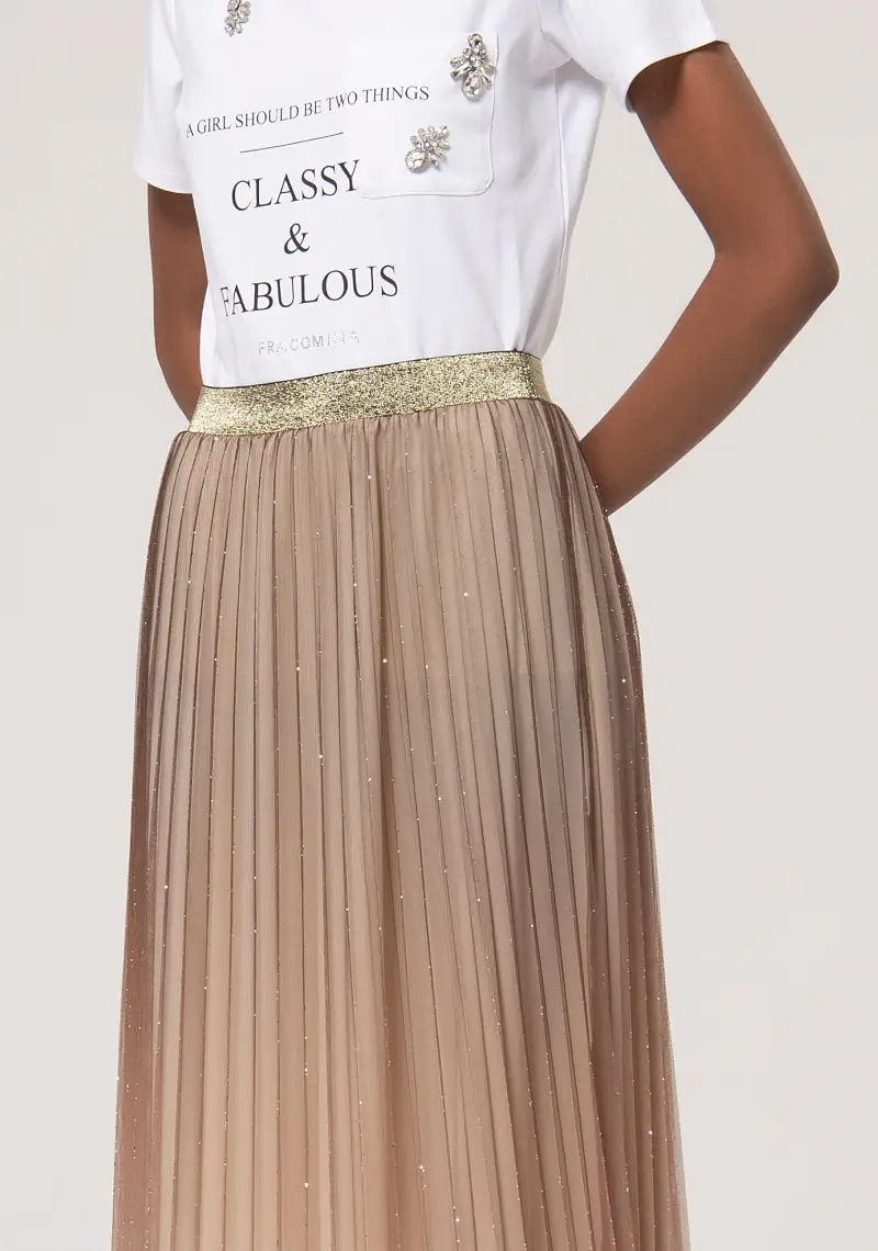 Gonna ampia plissettata midi miniatura 2