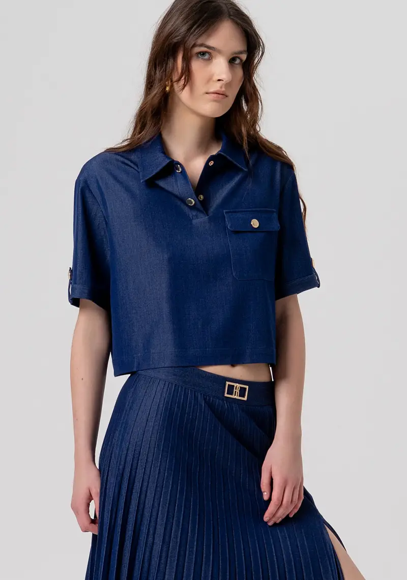 Gonna flare lunga plissettata miniatura 2