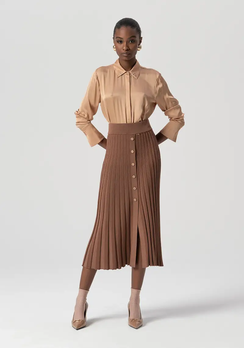 Gonna flare midi in maglia