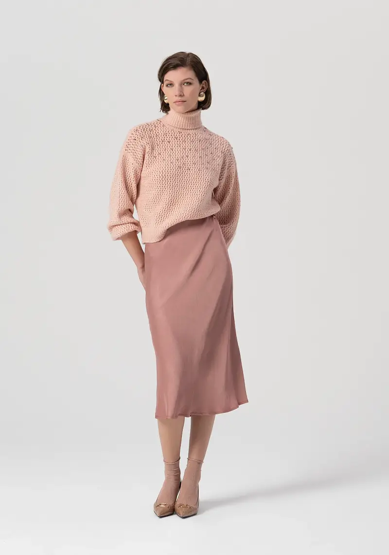 Gonna flare midi in raso