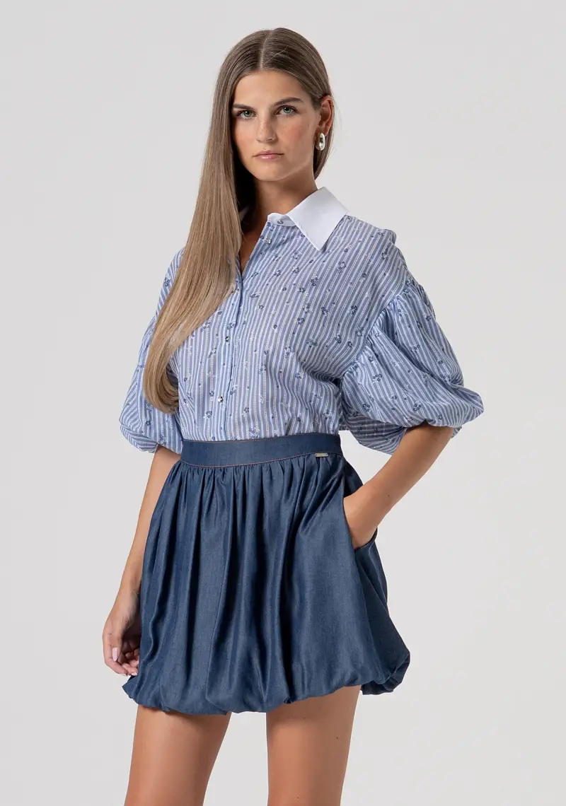 Gonna flare mini balloon fit in lyocell miniatura 2