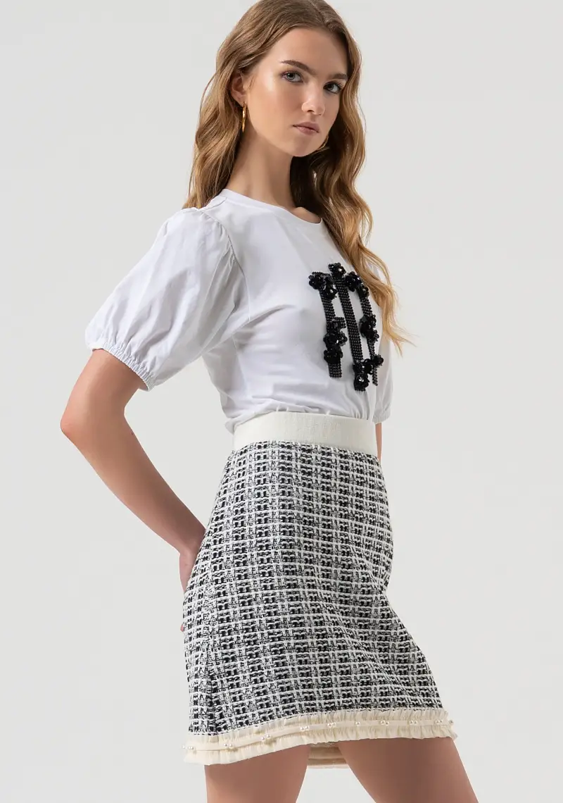 Gonna flare mini in tweed miniatura 2