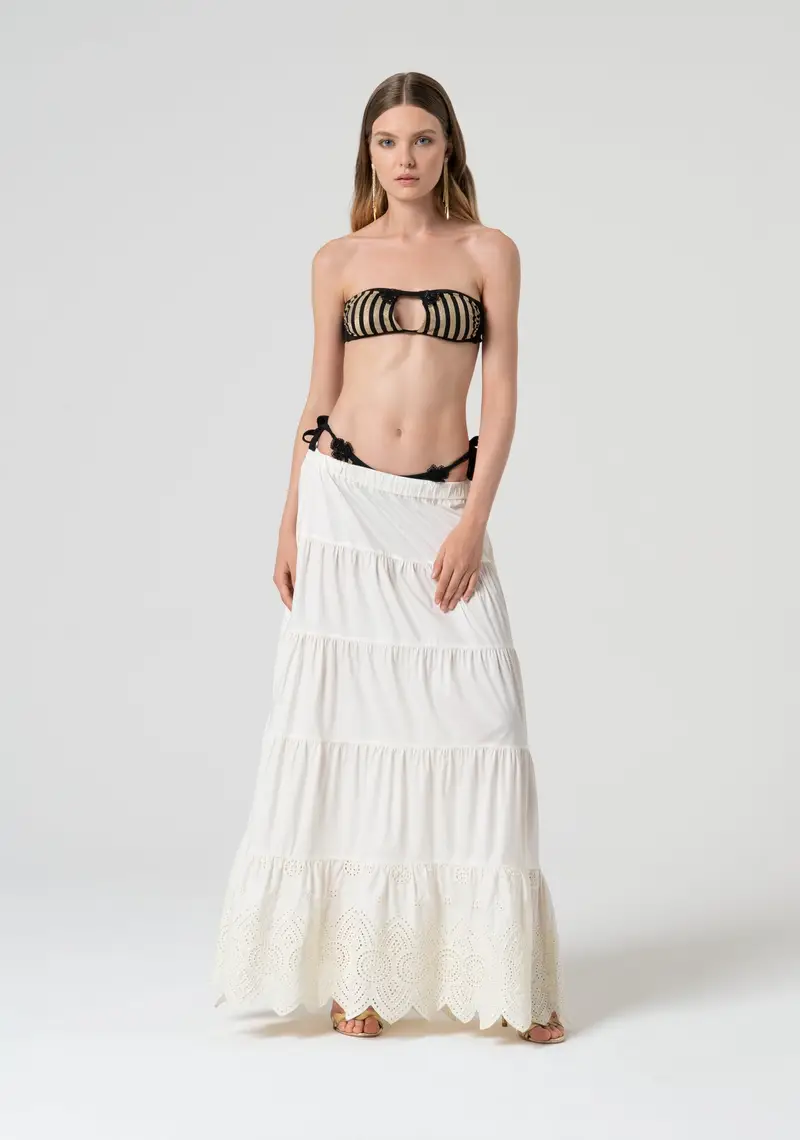 Gonna regular lunga in cotone