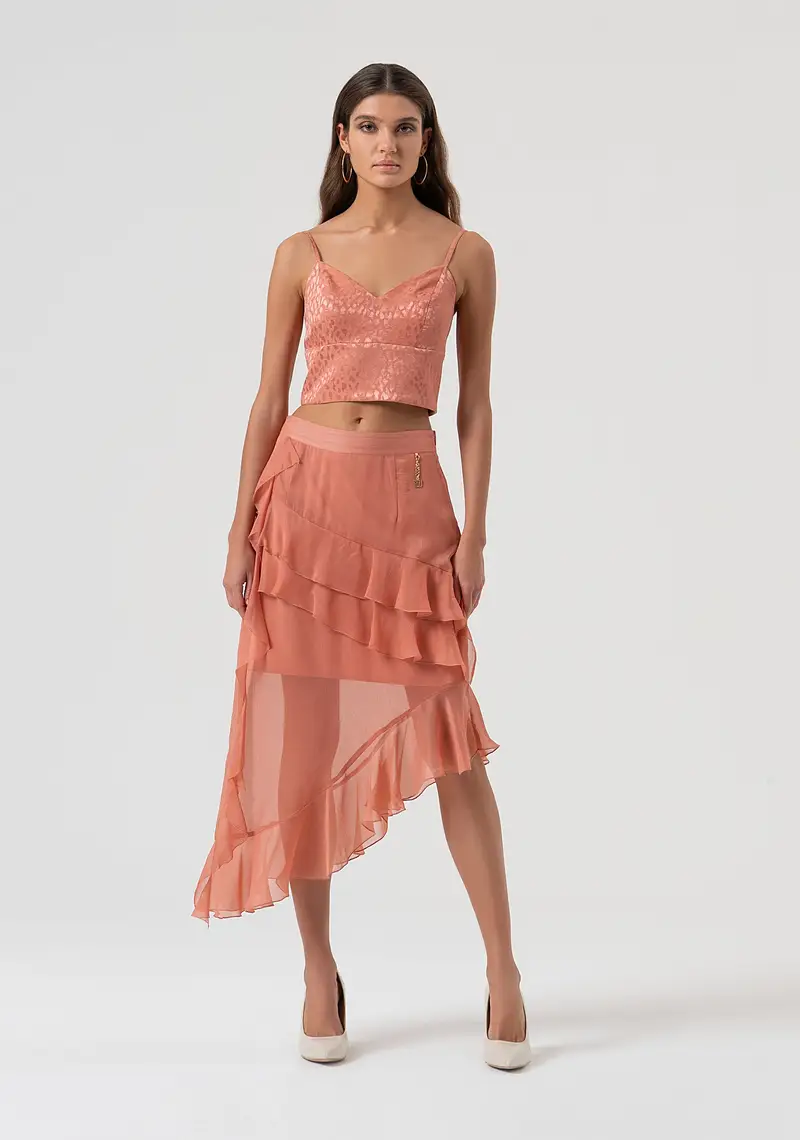 Gonna regular midi in georgette