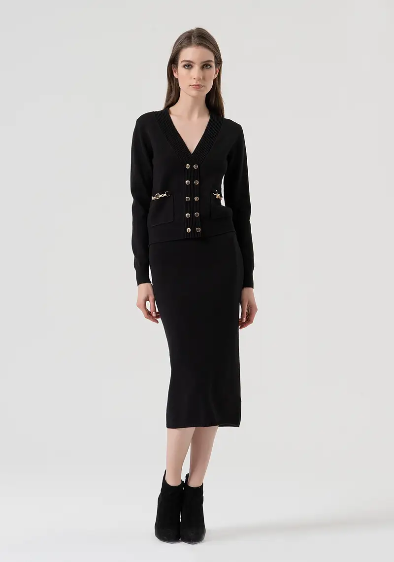 Gonna slim midi in maglia