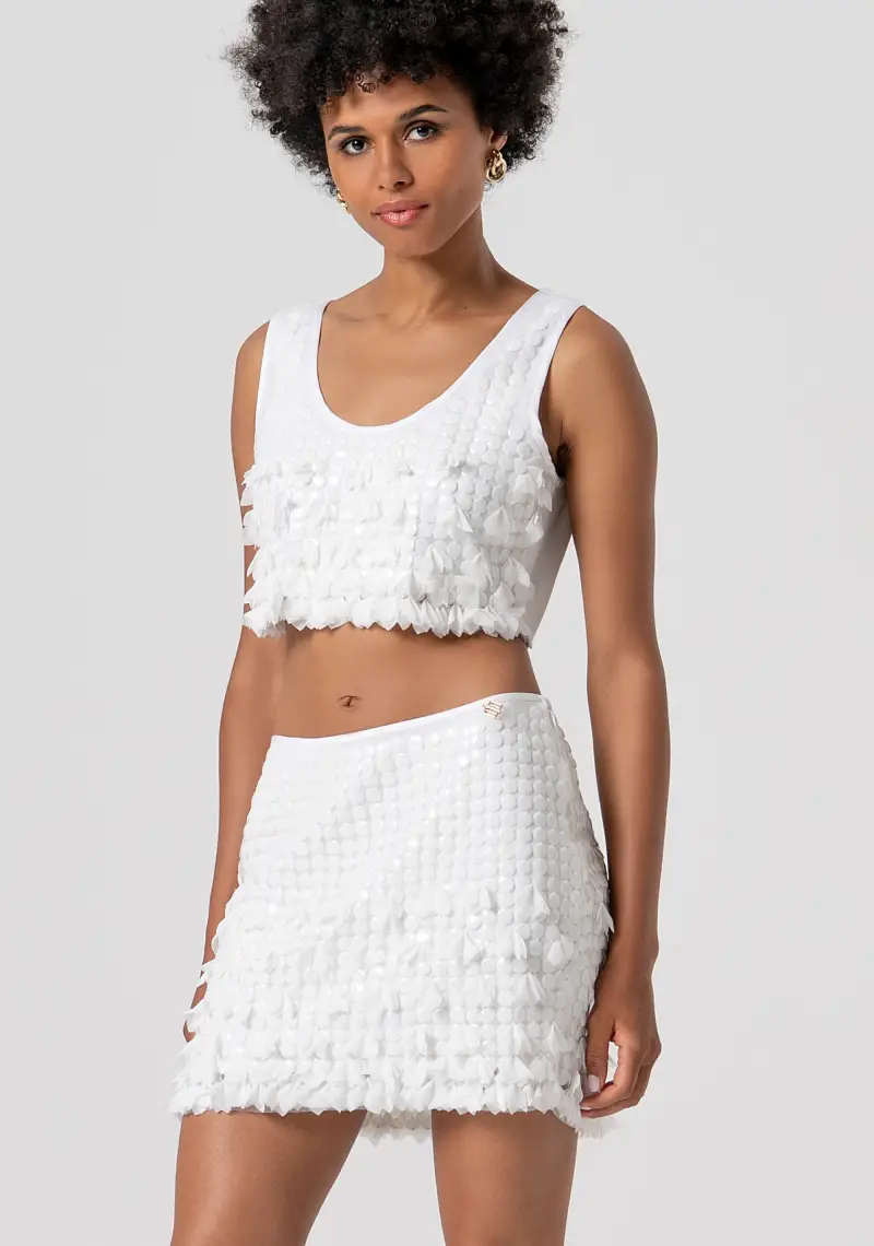 Gonna slim mini con paillettes miniatura 2