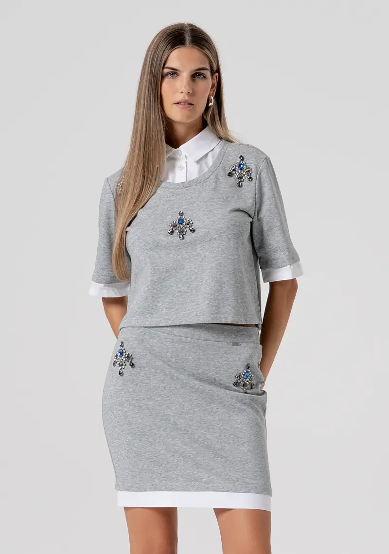 Gonna slim mini in felpa miniatura 2