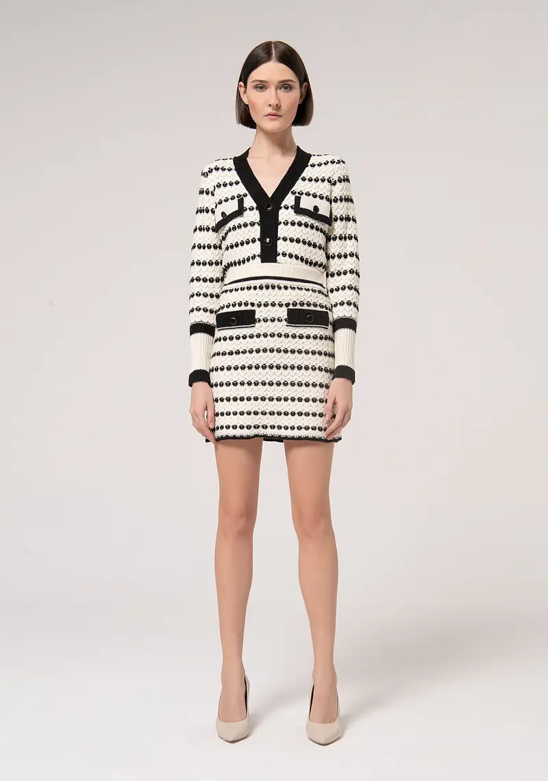 Gonna slim mini in jacquard