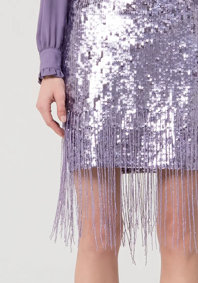 Gonna slim mini in paillettes miniatura 2