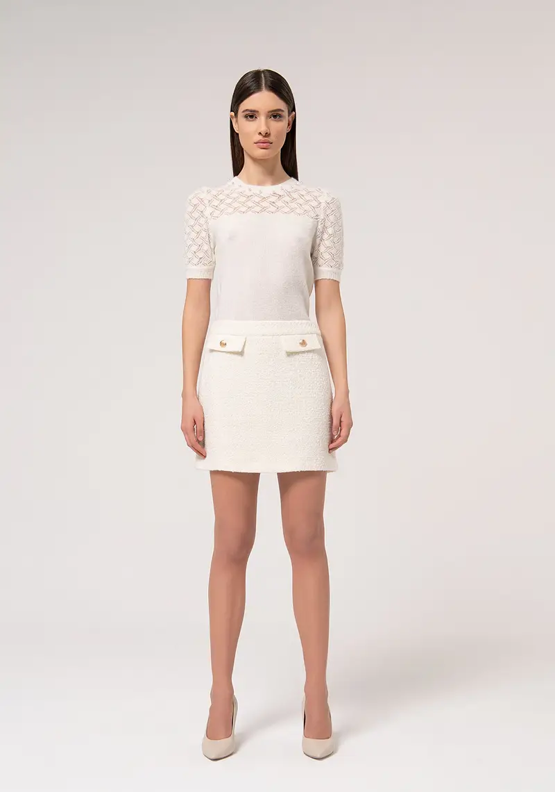 Gonna slim mini in tweed