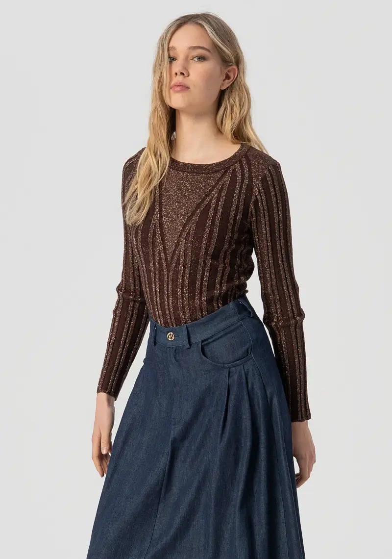 Gonna svasata midi in lyocell miniatura 2