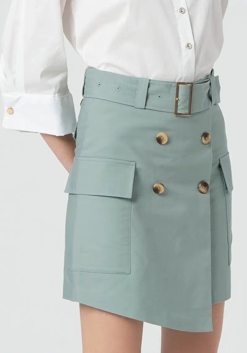 Gonna svasata mini in popeline miniatura 2