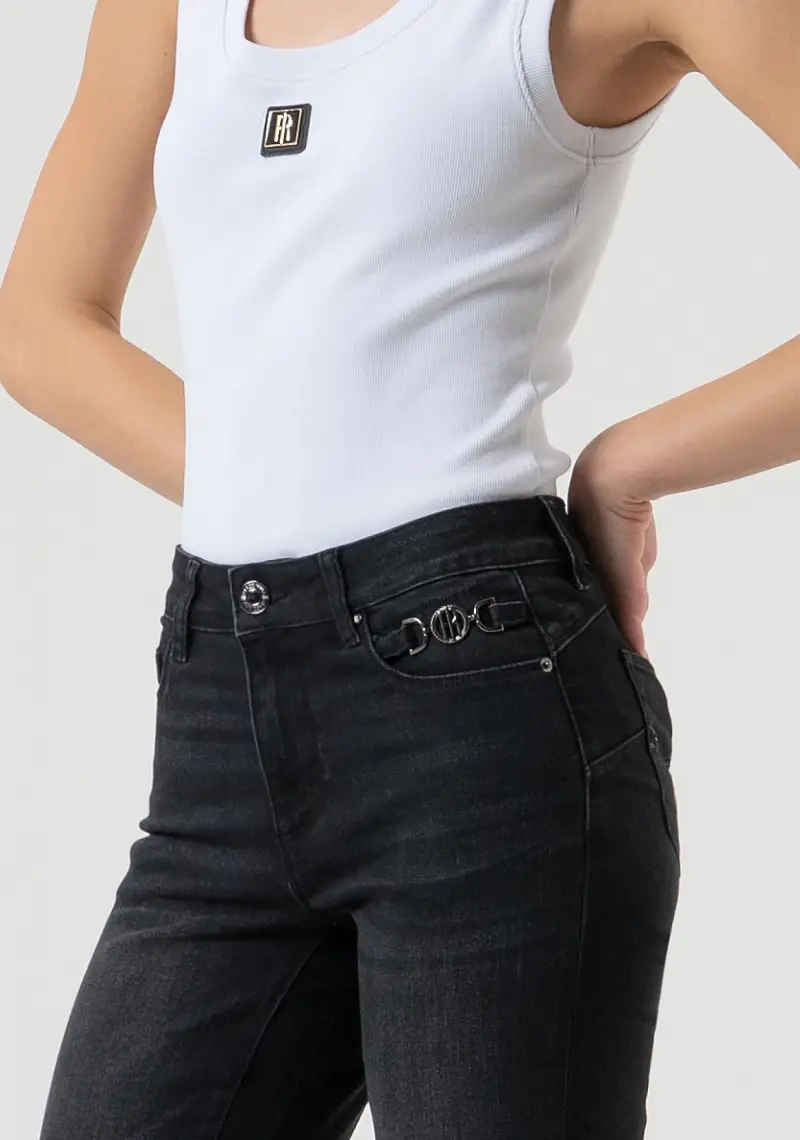 Fracomina Jeans Nero 3888087 miniatura 2