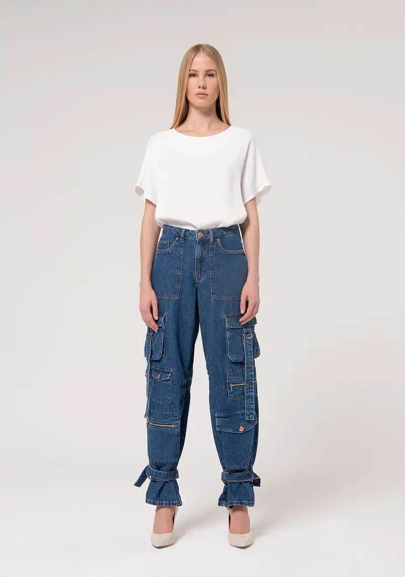 Fracomina Pantaloni cargo Denim 4075946
