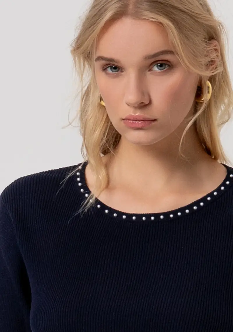 Maglia cropped a costine miniatura 2