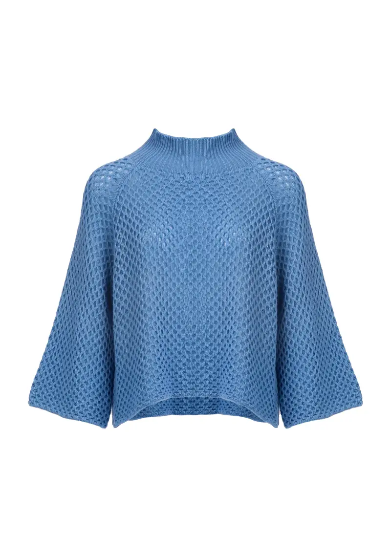 Maglia cropped collo alto