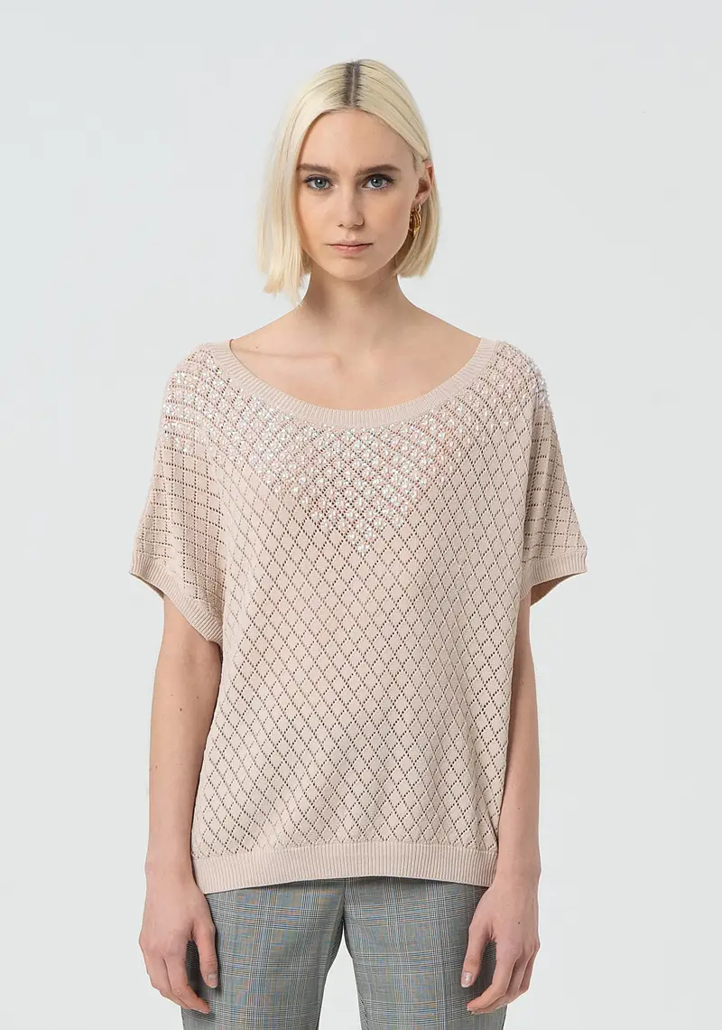 Maglia loose traforata