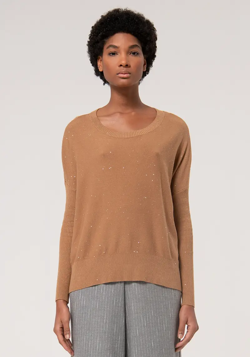 Maglia over con inserti luminosi