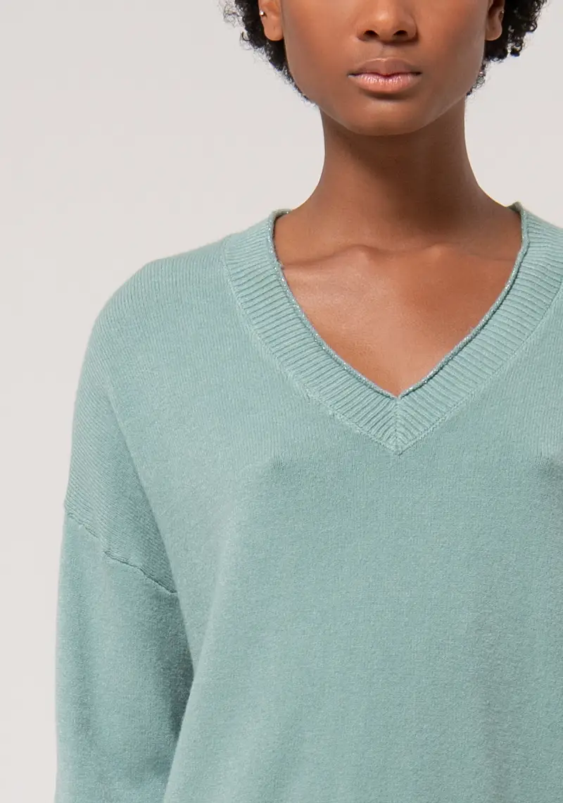 Maglia over con inserto in lurex miniatura 2