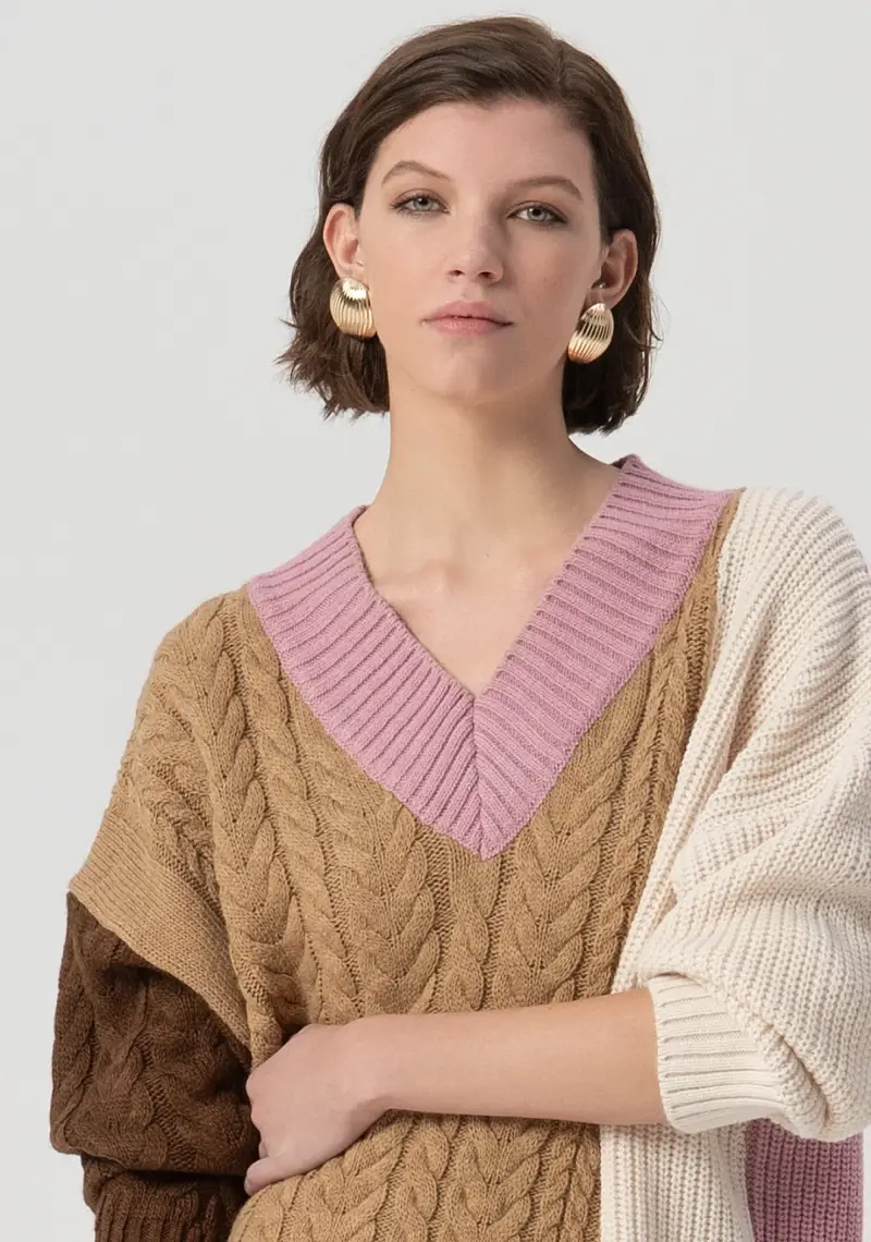 Maglia over con lana ed alpaca miniatura 2