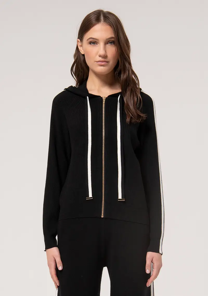 Maglia regular aperta con zip centrale