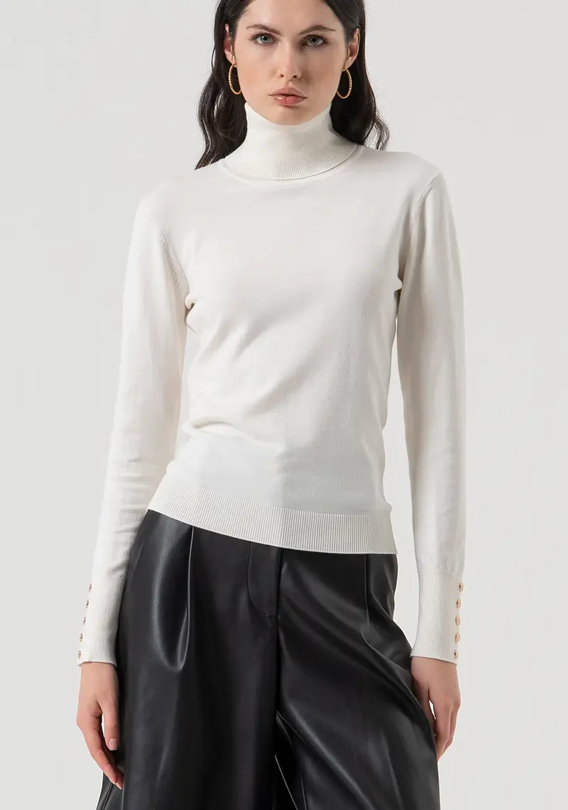 Maglia regular con collo alto