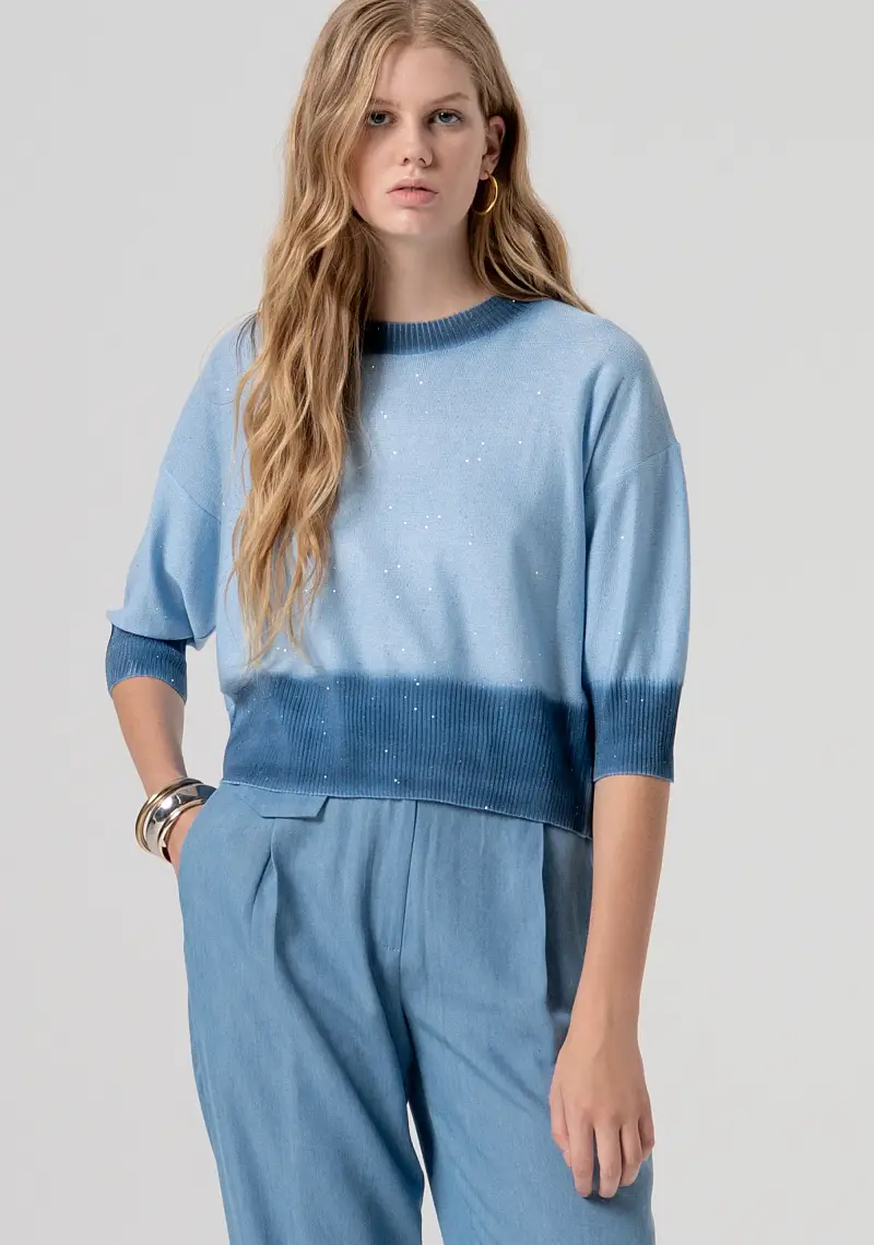 Maglia regular con glitter