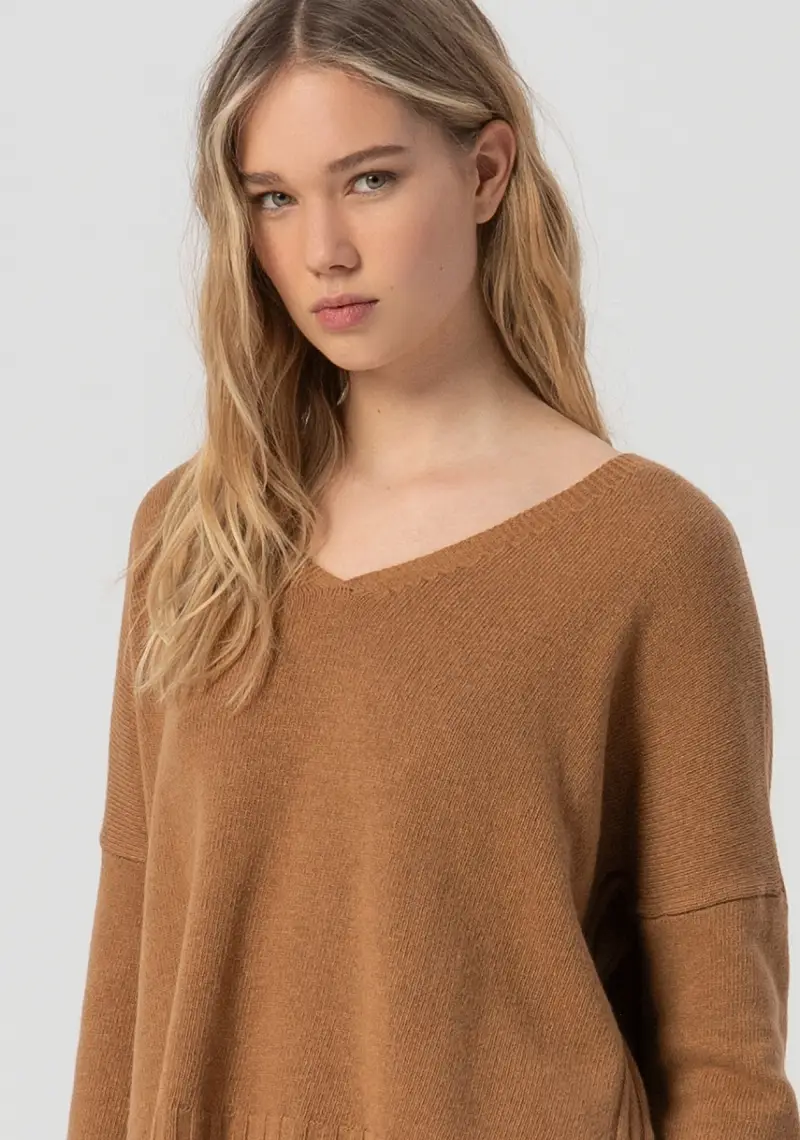 Maglia regular con lana e cashmere miniatura 2