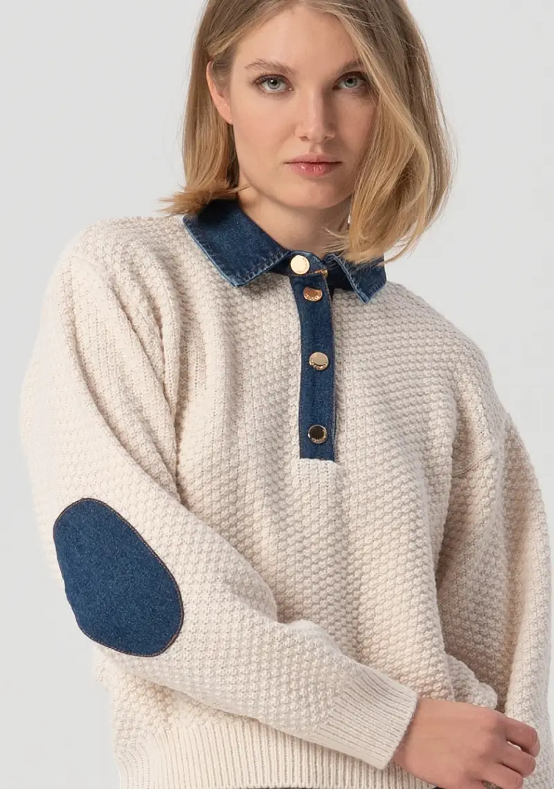 Maglia regular con lana ed alpaca miniatura 2