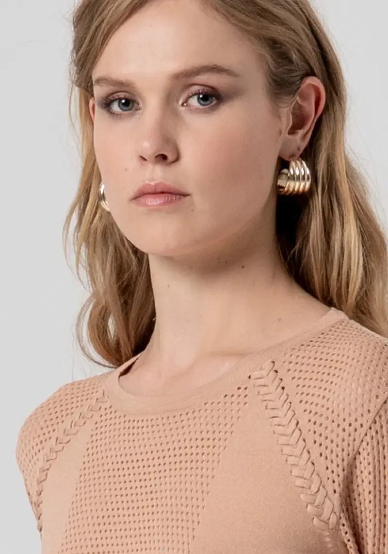 Maglia regular con punto rete miniatura 2