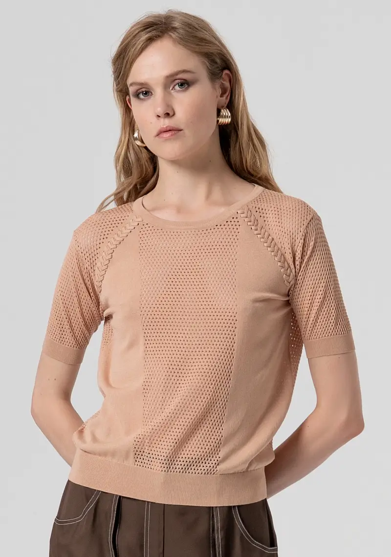 Maglia regular con punto rete