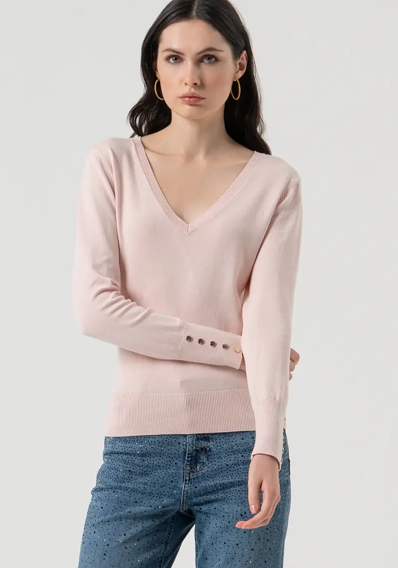 Maglia regular con scollo a V