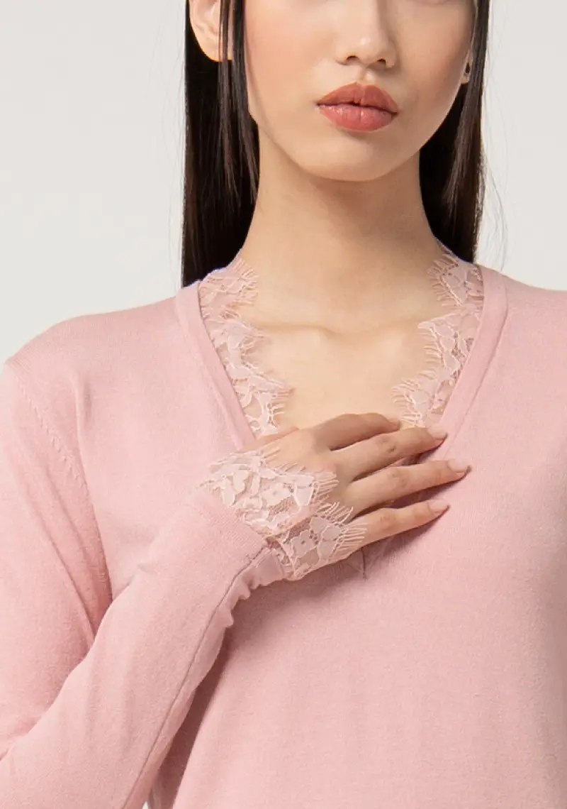 Maglia regular con scollo a V miniatura 2