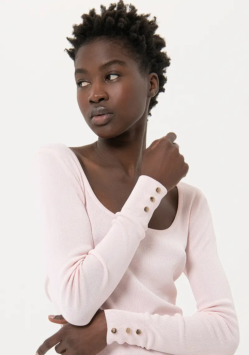 Fracomina Maglia slim a costine miniatura 2