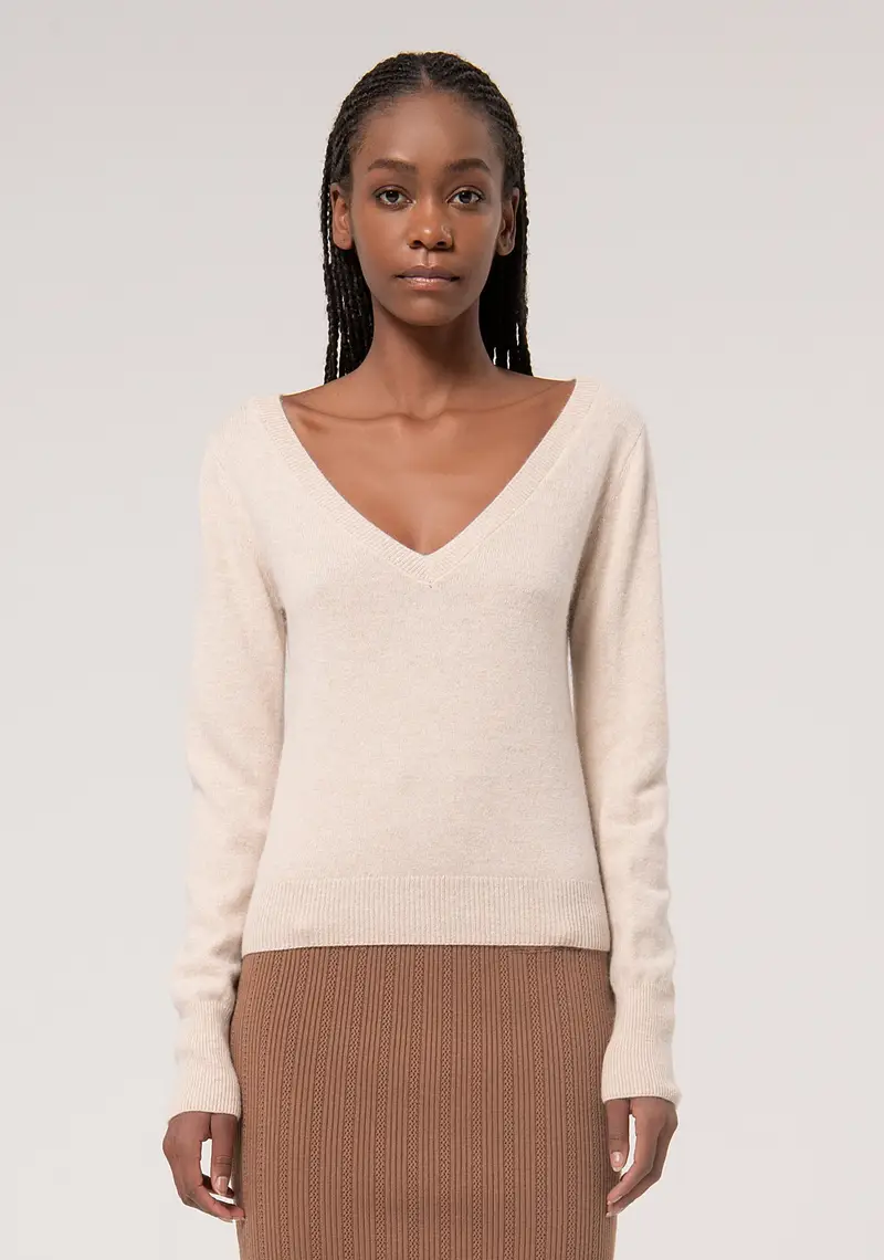 Maglia slim con lana