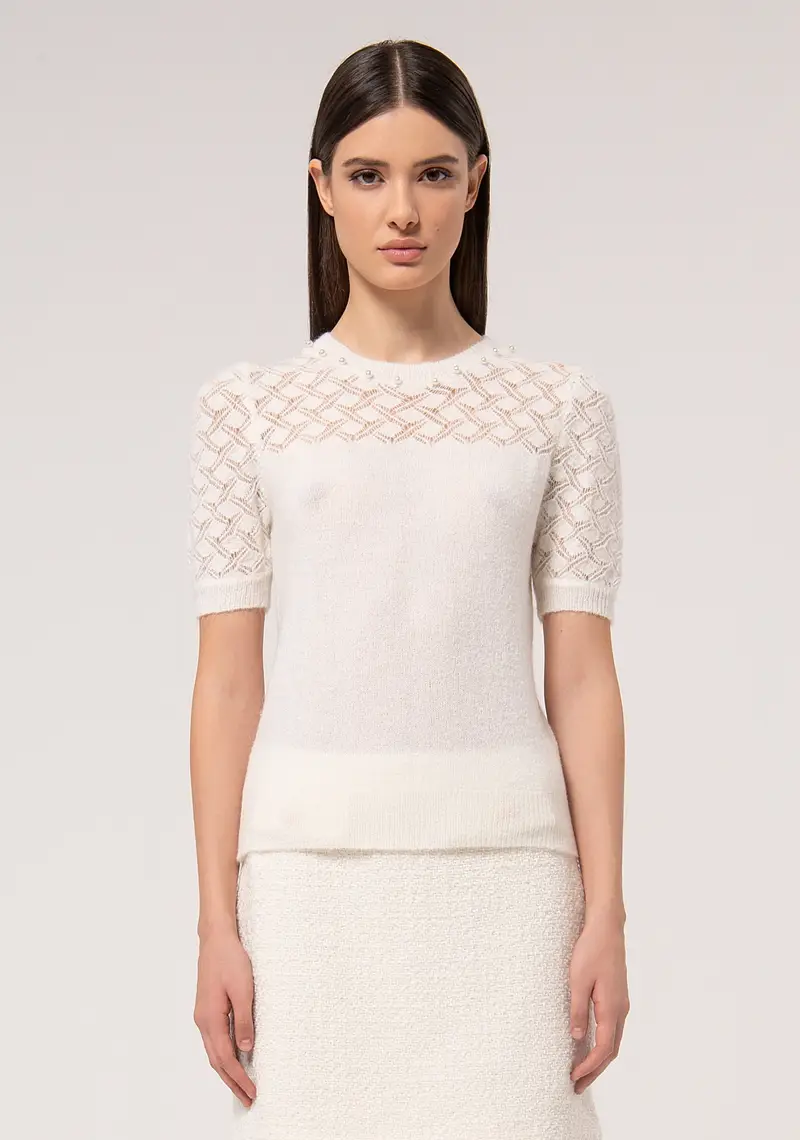 Maglia slim con mohair