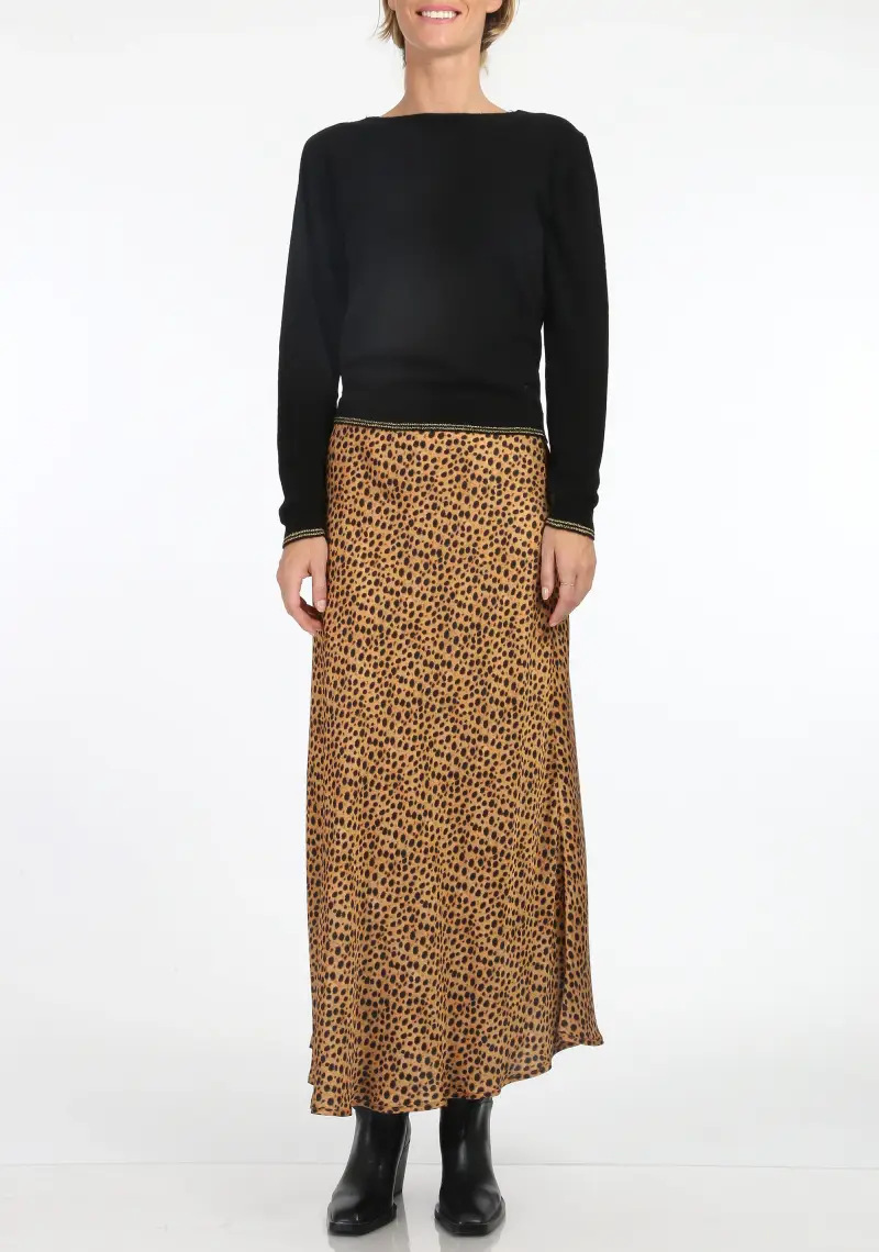 Maglione con bordi lurex oro miniatura 2