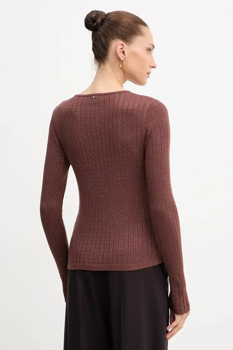 maglione donna colore marrone FS25WT7021K501Q7 miniatura 3