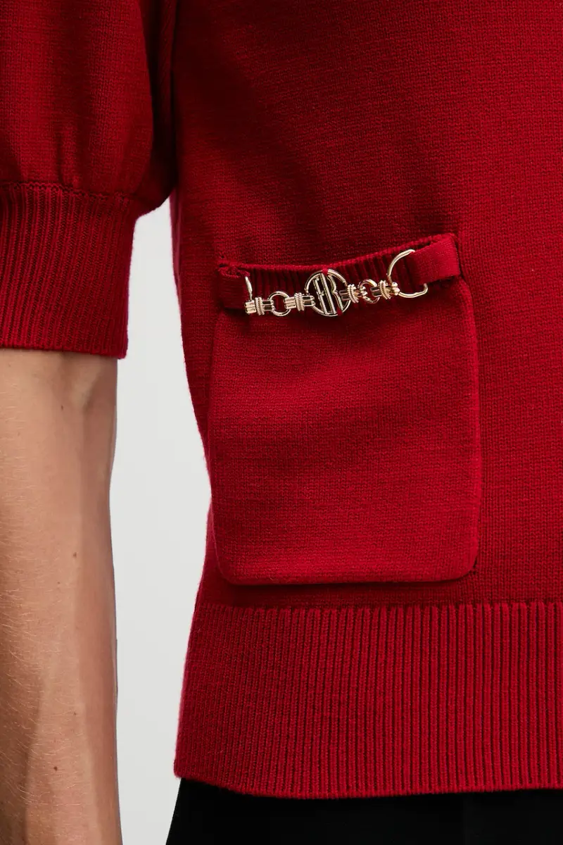 maglione donna colore rosso FR25WT7019K55601 miniatura 4