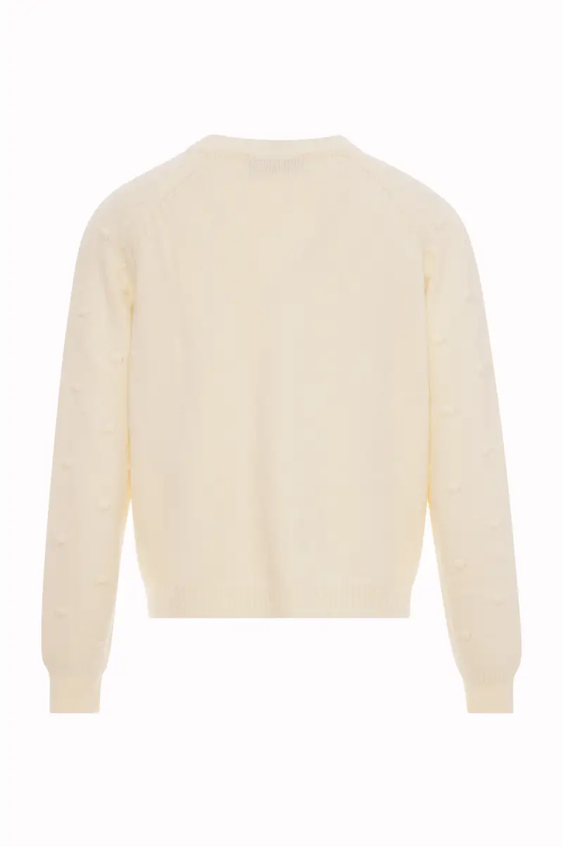 Maglione Girocollo con Lavorazione a Pallini miniatura 2