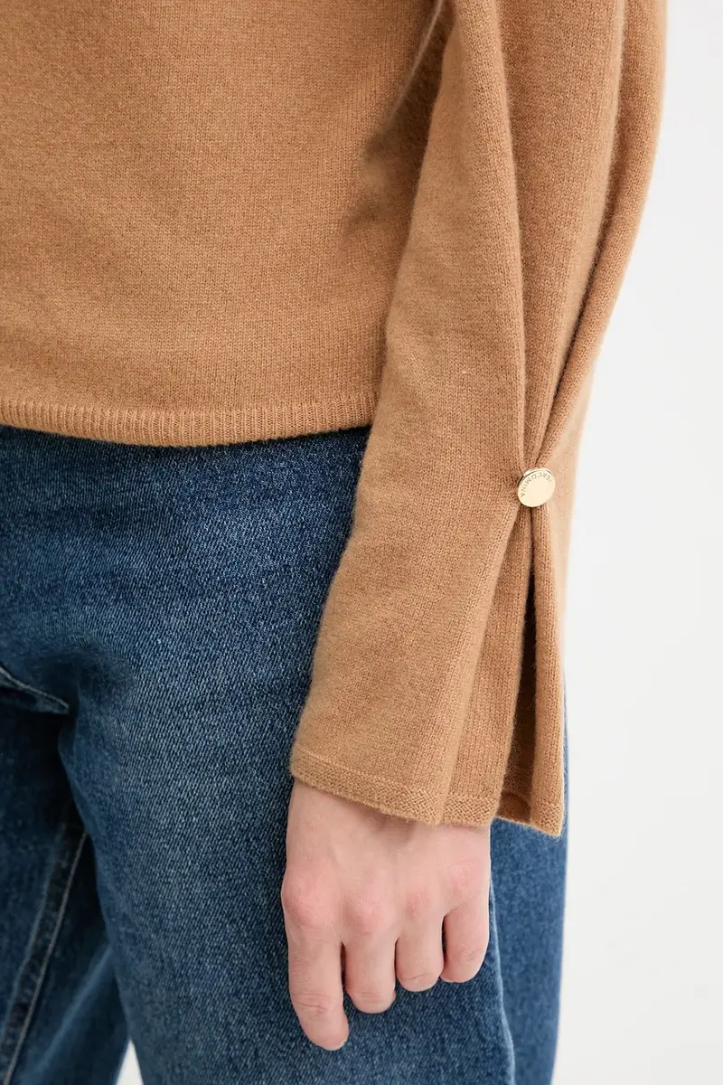 maglione in lana donna colore beige FR25WT7013K47301 miniatura 5