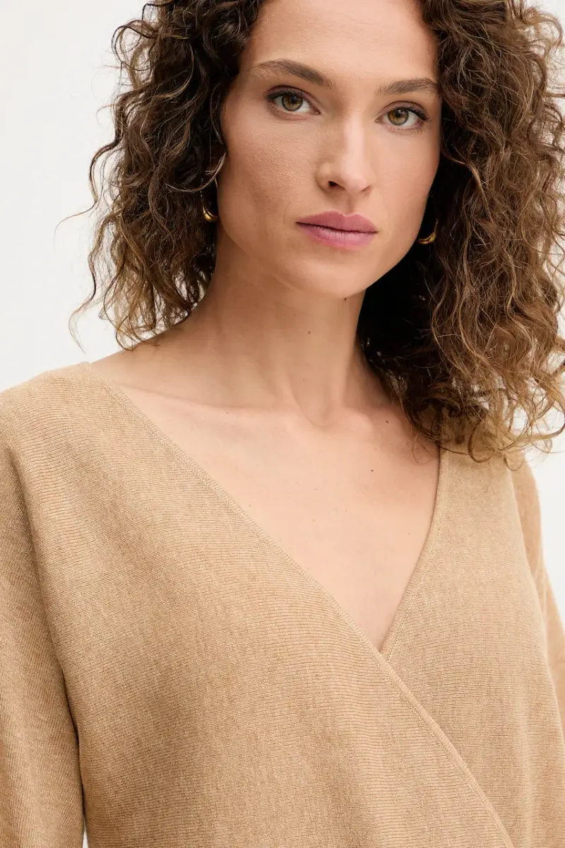 maglione in lana donna colore beige FR25WT7023K459Q7 miniatura 4